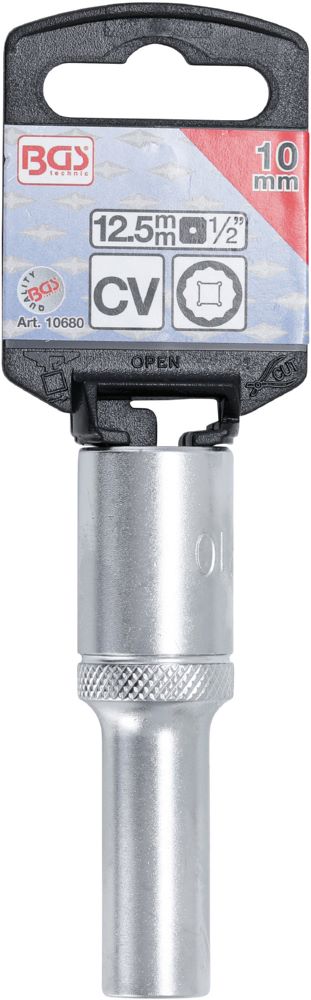 Produktbild Steckschlüssel Einsatz Zwölfkant tief Innenvierkant 1/2 Zoll 10 mm bild 2