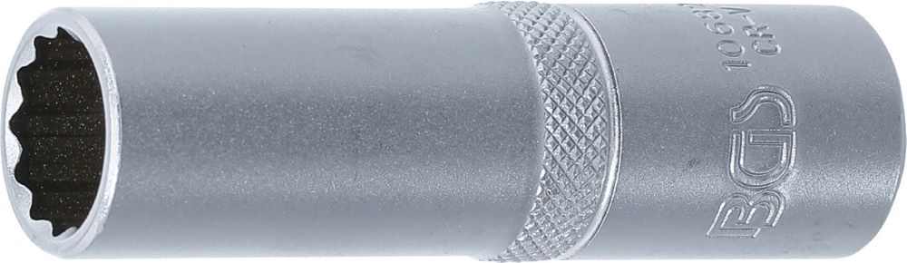Produktbild BGS Steckschlüssel Einsatz Zwölfkant tief Innenvierkant 1/2 Zoll 15 mm