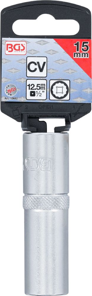 Produktbild Steckschlüssel Einsatz Zwölfkant tief Innenvierkant 1/2 Zoll 15 mm bild 3