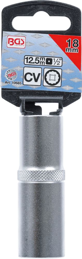 Produktbild Steckschlüssel Einsatz Zwölfkant tief Innenvierkant 1/2 Zoll 18 mm bild 3