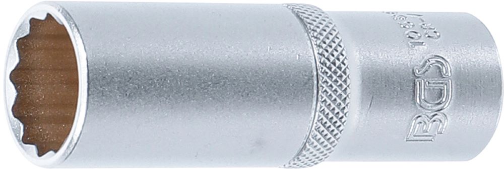 Produktbild BGS Steckschlüssel Einsatz Zwölfkant tief Innenvierkant 1/2 Zoll 19 mm