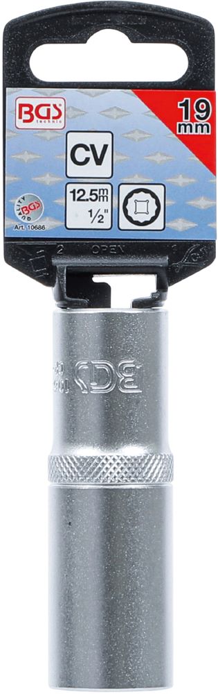 Produktbild Steckschlüssel Einsatz Zwölfkant tief Innenvierkant 1/2 Zoll 19 mm bild 3