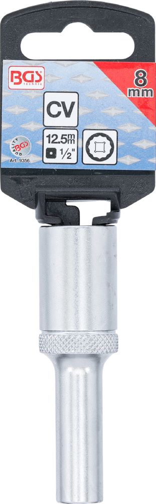 Produktbild Steckschlüssel Einsatz Zwölfkant tief Antrieb Innenvierkant 1/2 Zoll 8 mm bild 3