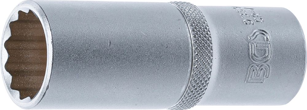 Produktbild BGS Steckschlüssel Einsatz Zwölfkant tief Antrieb Innenvierkant 1/2 Zoll 20 mm