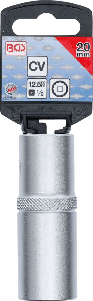 Produktbild Steckschlüssel Einsatz Zwölfkant tief Antrieb Innenvierkant 1/2 Zoll 20 mm bild 3