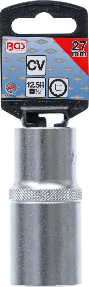 Produktbild Steckschlüssel Einsatz Zwölfkant tief Antrieb Innenvierkant 1/2 Zoll 27 mm bild 3