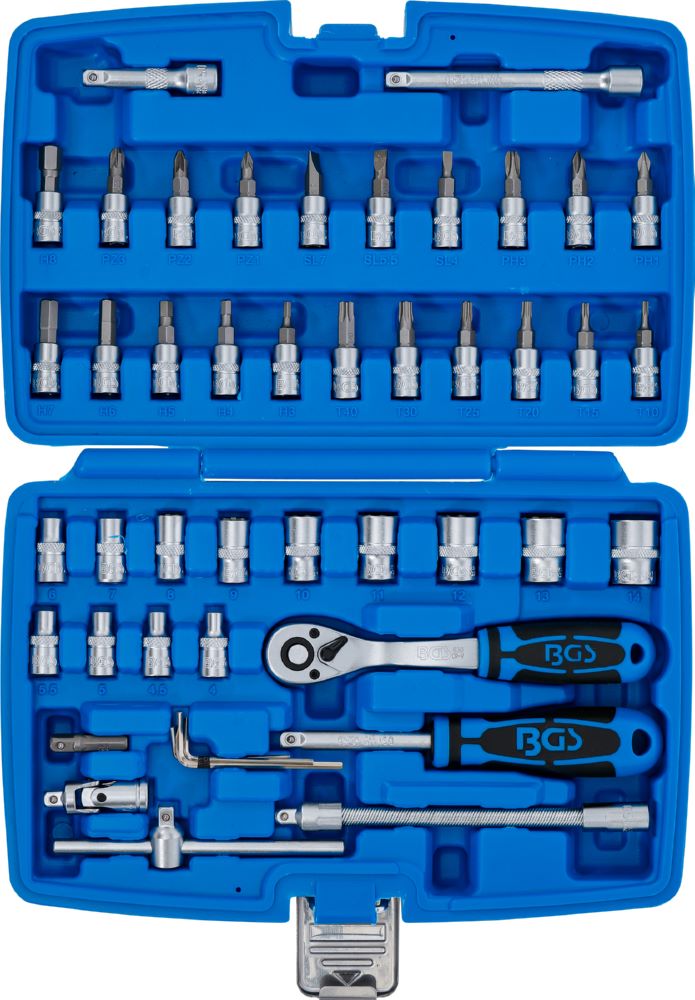 Produktbild Steckschlüssel Satz Antrieb 6,3 mm 1/4 Zoll 46 teilig bild 4