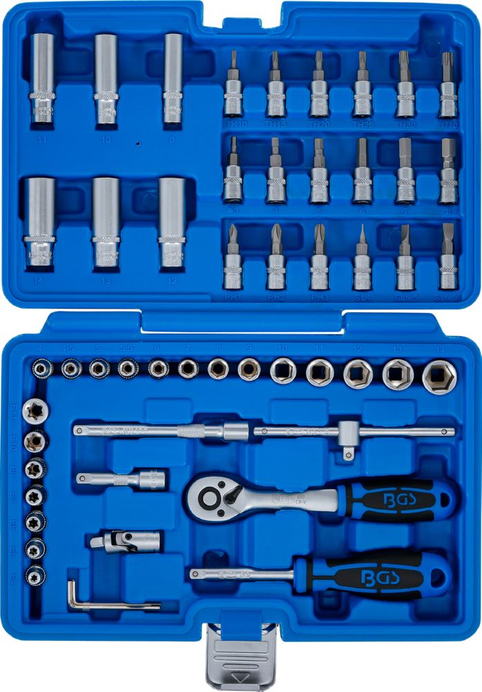 Produktbild Steckschlüssel Satz Antrieb 6,3 mm 1/4 Zoll 53 teilig bild 4