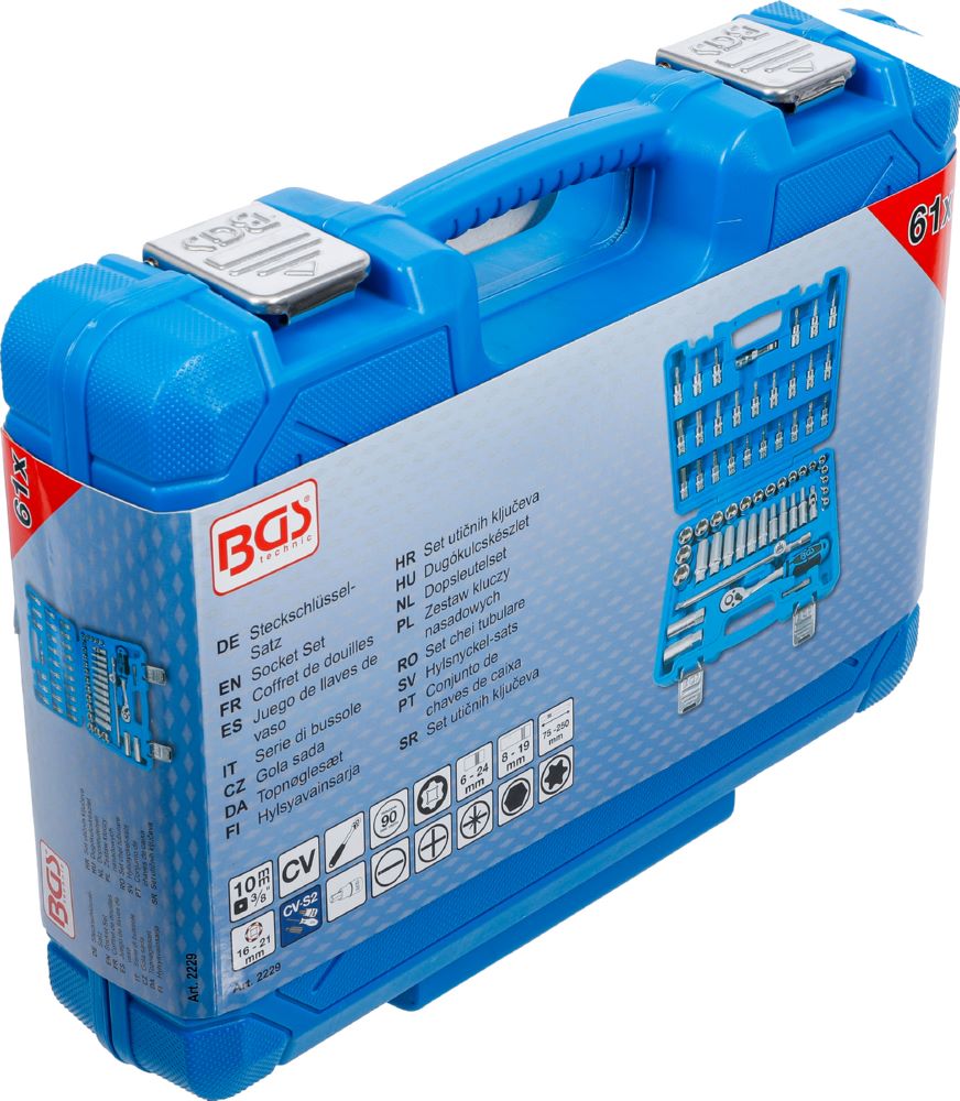 Produktbild Steckschlüssel Satz Antrieb 10 mm 3/8 Zoll 61 teilig bild 6