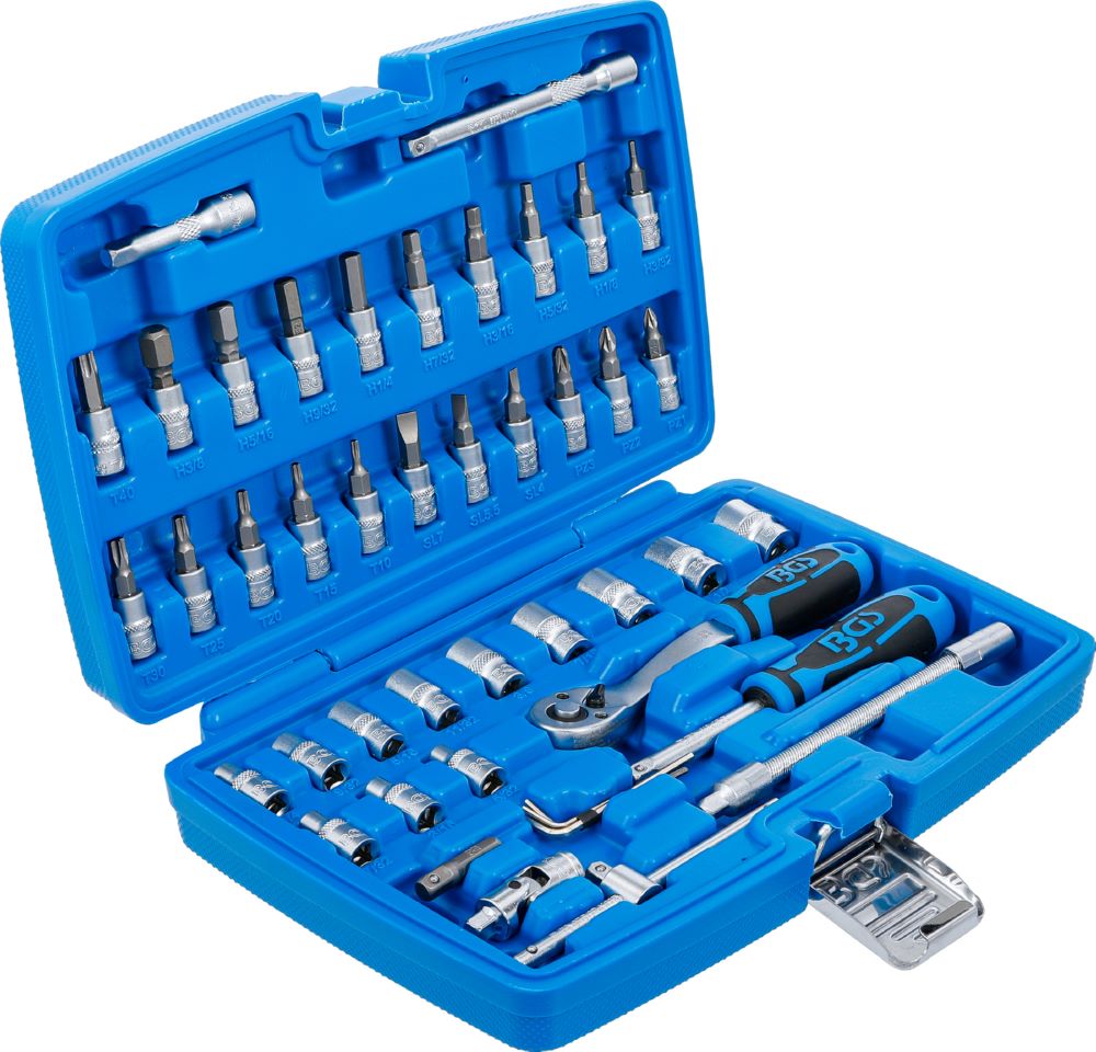 Produktbild Steckschlüssel Satz Antrieb 1/4 Zoll Zollgrößen 46 teilig bild 2