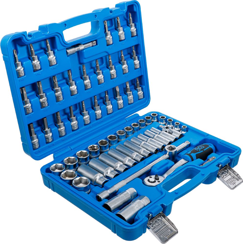 Produktbild Steckschlüssel Satz Antrieb 10 mm 3/8 Zoll Zollgrößen 61 teilig bild 2