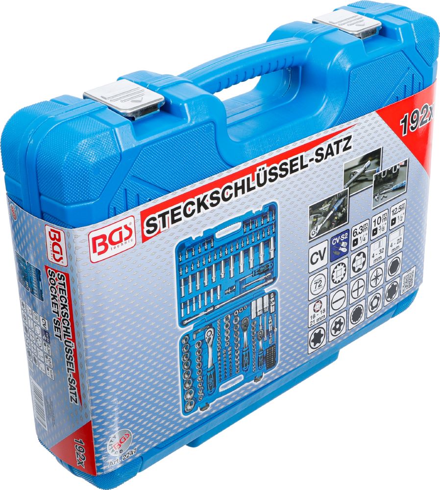 Produktbild BGS Steckschlüssel Satz 192 teilig Gear Lock Antrieb 6,3 mm / 10 mm / 12,5 mm bild 6