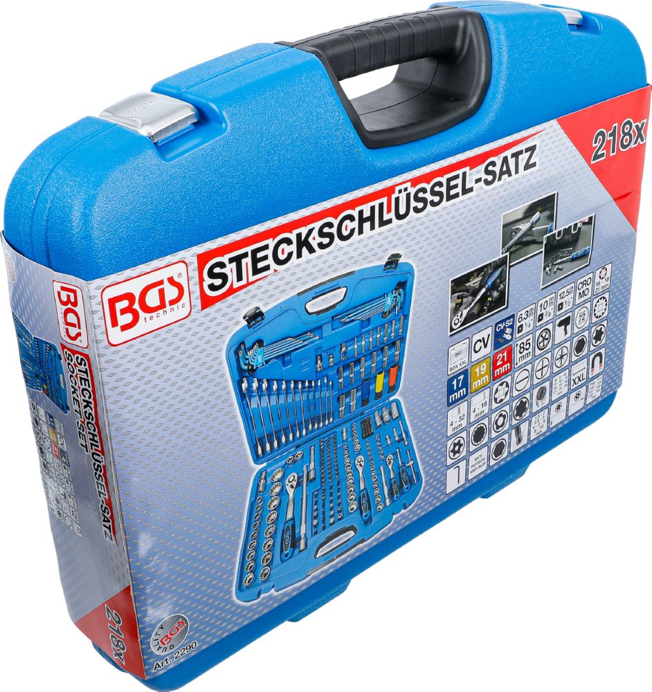 Produktbild BGS Steckschlüssel Satz Gear Lock 218 teilig bild 9
