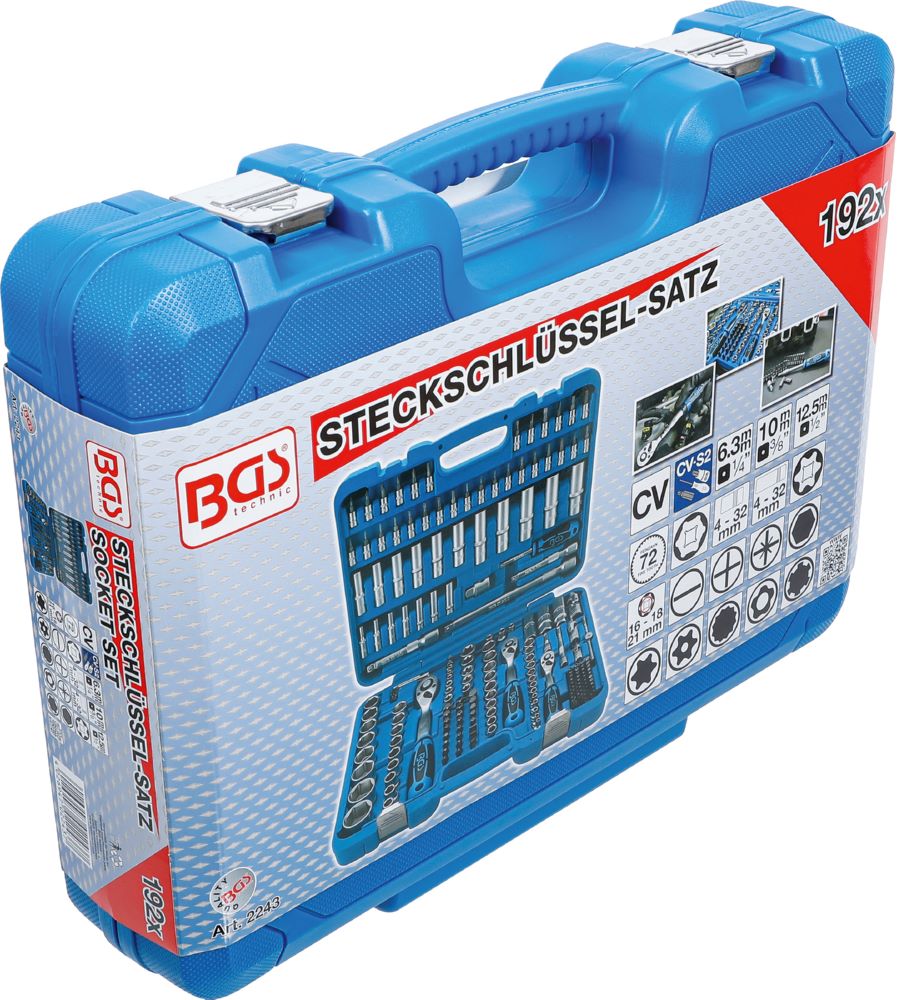 Produktbild BGS Steckschlüssel Satz 192 teilig Sechskant Antrieb 6,3 mm / 10 mm / 12,5 mm bild 9