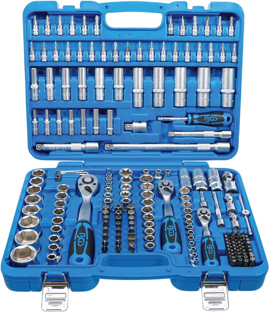 Produktbild BGS Steckschlüssel Satz 192 teilig Sechskant Antrieb 6,3 mm / 10 mm / 12,5 mm