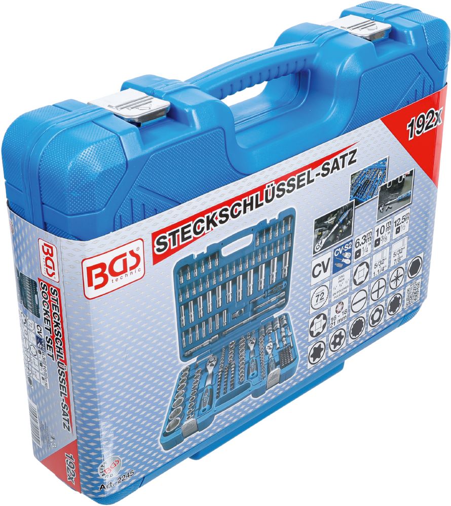Produktbild BGS Steckschlüssel Satz 192 teilig Sechskant Antrieb 6,3 mm / 10 mm / 12,5 mm bild 9