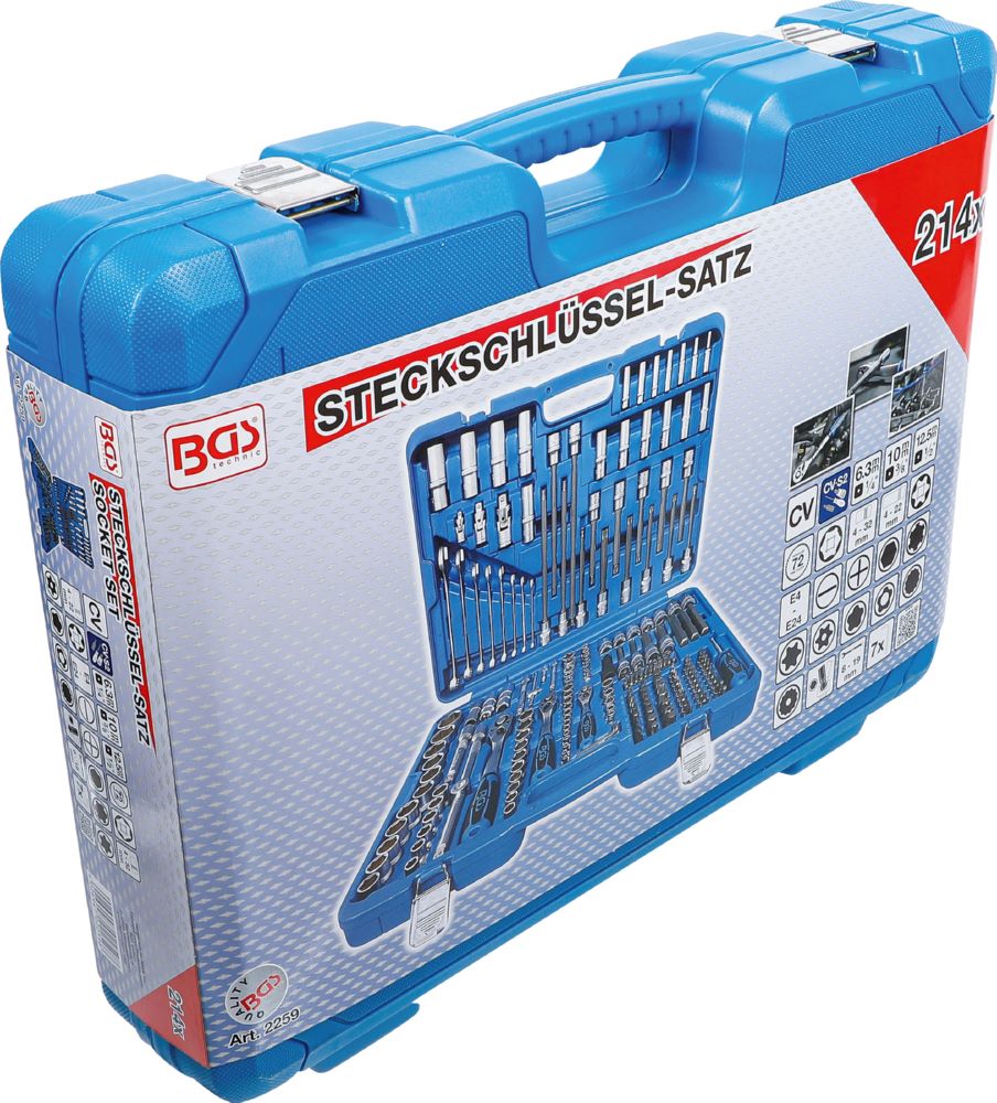 Produktbild BGS Steckschlüssel Satz Sechskant 214 teilig bild 6