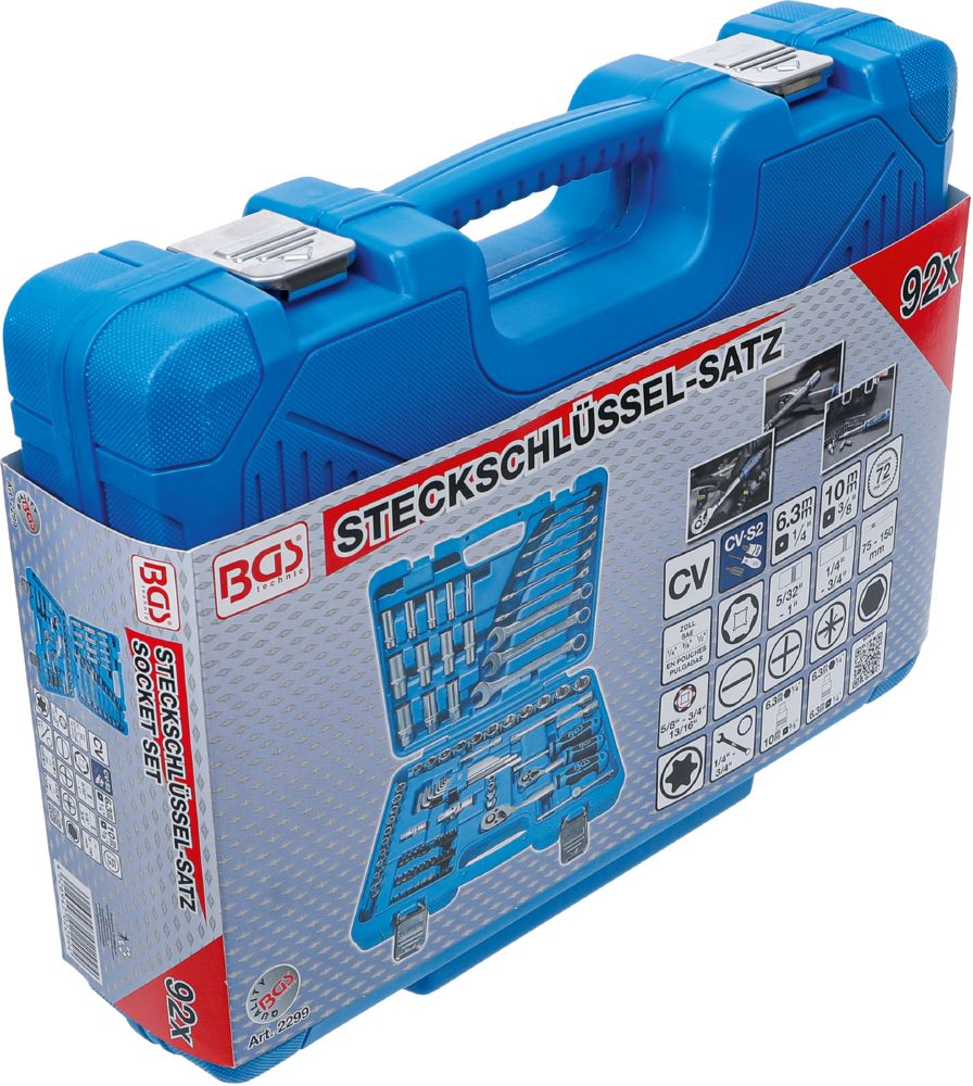 Produktbild BGS Steckschlüssel Satz 92 teilig Sechskant Antrieb 6,3 mm / 10 mm bild 6