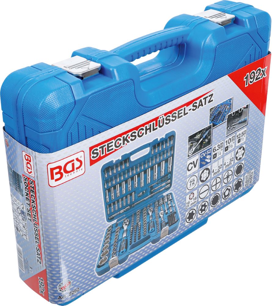 Produktbild BGS Steckschlüssel Satz 192 teilig Wellenprofil Antrieb 6,3 mm / 10 mm / 12,5 mm bild 9