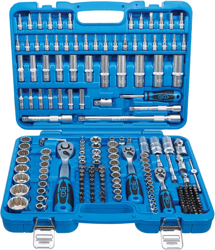 Produktbild BGS Steckschlüssel Satz 192 teilig Zwölfkant Antrieb 6,3 mm / 10 mm / 12,5 mm