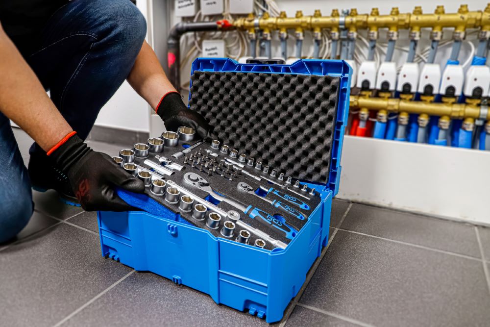 Produktbild Steckschlüssel und Hammer- Zangen- Schraubendreher-Satz 77 teilig bild 2