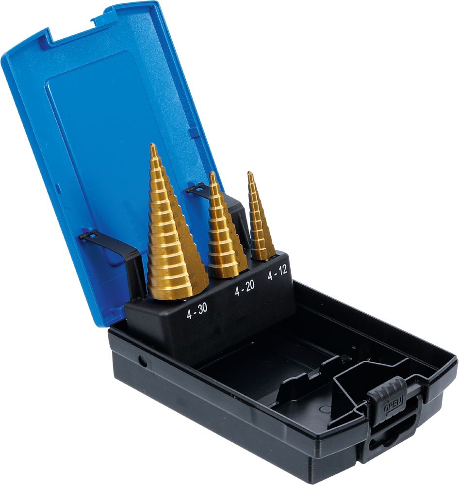 Produktbild Stufenbohrer Satz titannitriert Durchmesser 4 - 30 mm 3 teilig bild 2