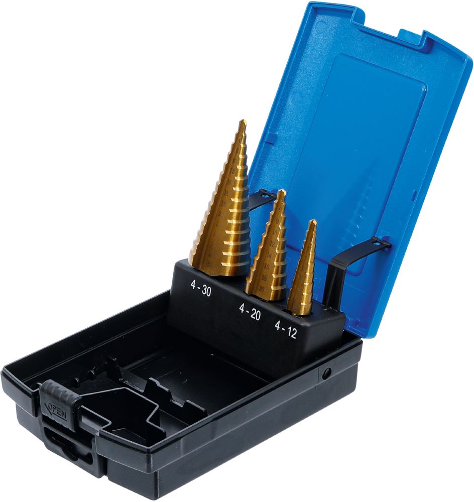 Produktbild Stufenbohrer Satz titannitriert Durchmesser 4 - 30 mm 3 teilig bild 3