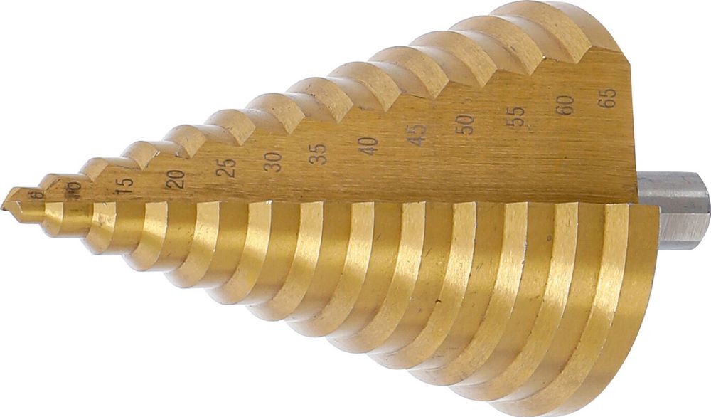Produktbild BGS Stufenbohrer titan-nitriert Durchmesser 6 - 65 mm