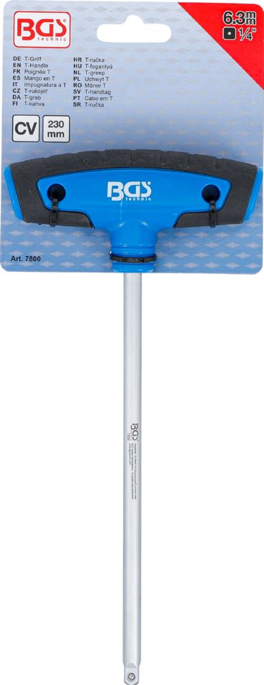 Produktbild T-Griff Abtrieb Außenvierkant 6,3 mm 1/4 Zoll 230 mm bild 4