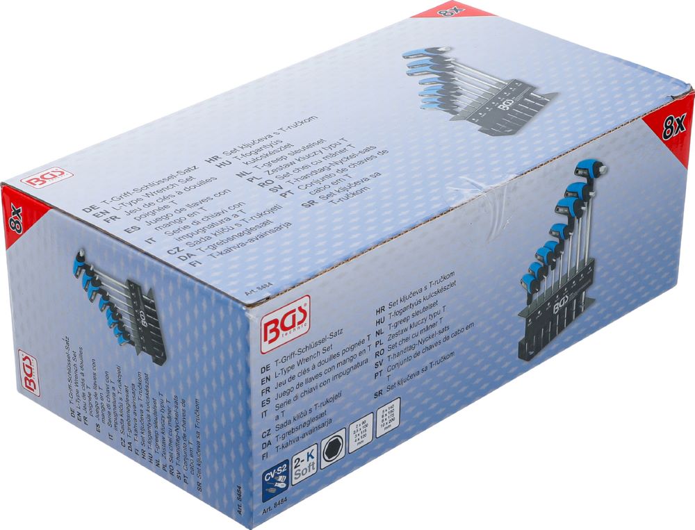Produktbild BGS T-Griff-Schlüssel Satz Innensechskant 2 - 10 mm 8 teilig bild 4