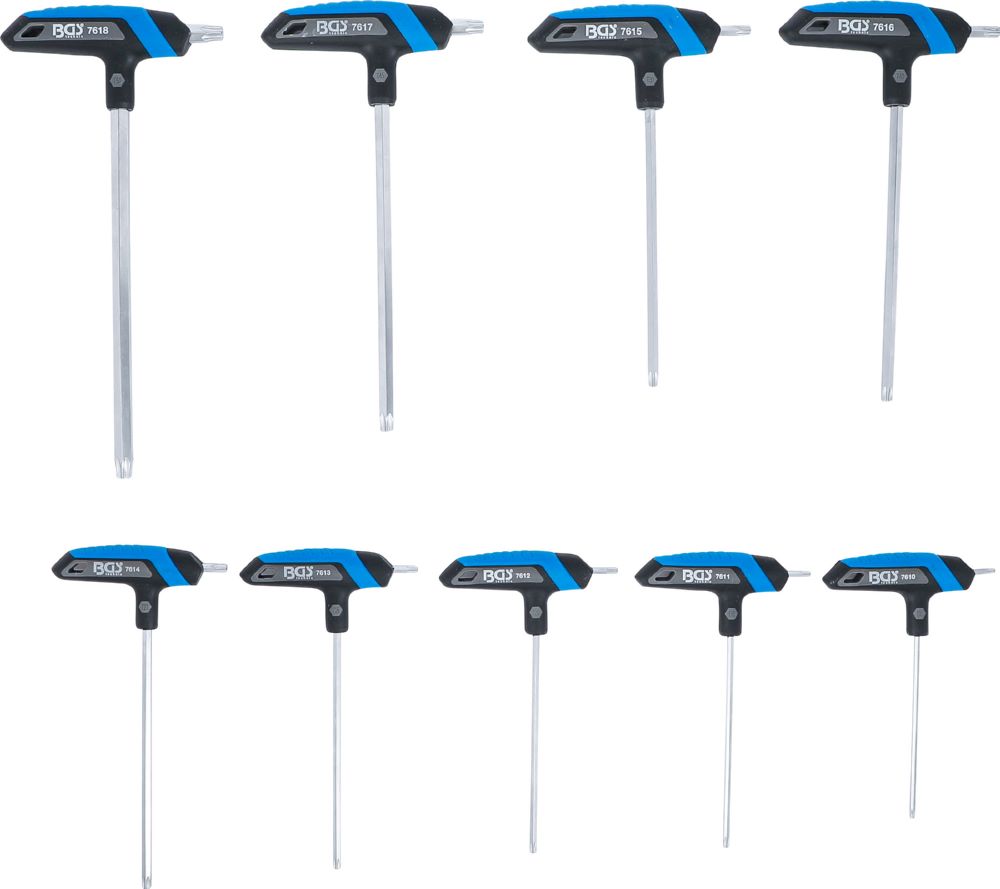 Produktbild BGS T-Griff Schlüssel-Satz T10 - T50 9 teilig T-Profil bild 3