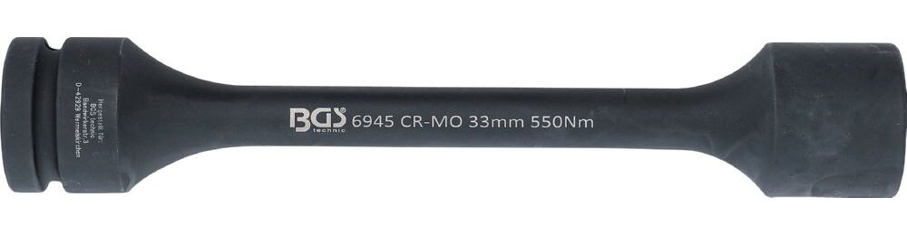 Produktbild Torsions Kraft Steckschlüssel Sechskant Antrieb vierkant 1 Zoll 33 mm 550 Nm bild 3