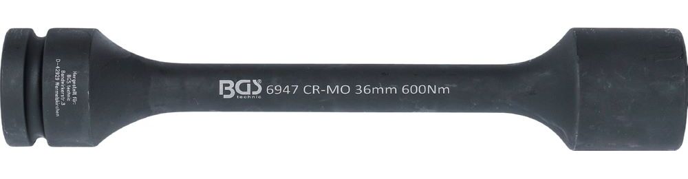 Produktbild Torsions Kraft Steckschlüssel Sechskant Antrieb vierkant 1 Zoll 36 mm 600 Nm bild 3