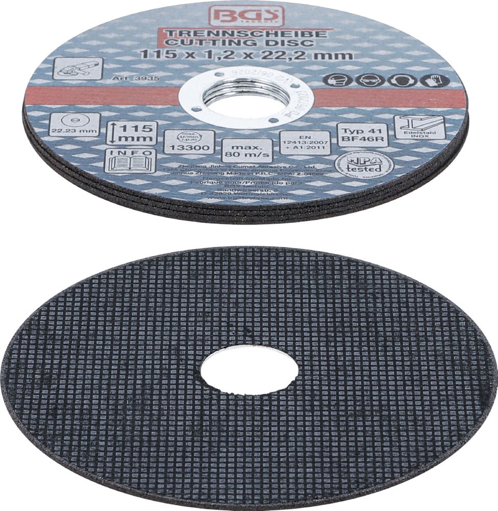 Produktbild Trennscheiben für Edelstahl Durchmesser 115 x 1,0 x 22,2 mm 5 teilig bild 3