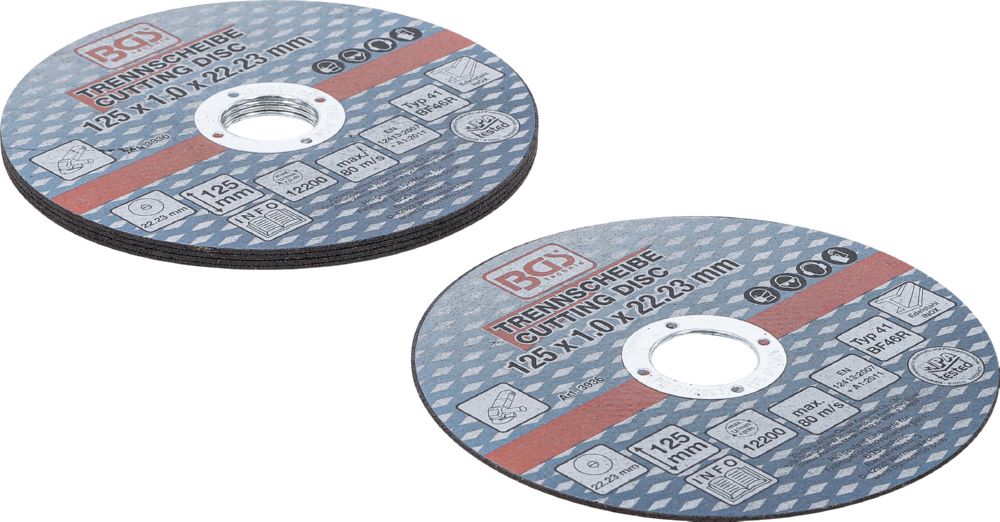 Produktbild BGS Trennscheiben für Edelstahl Durchmesser 125 x 1,0 x 22,2 mm 5 teilig