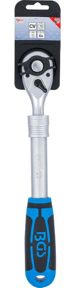 Produktbild Umschaltknarre ausziehbar Abtrieb Außenvierkant 12,5 mm 1/2 Zoll 305 - 445 mm bild 6