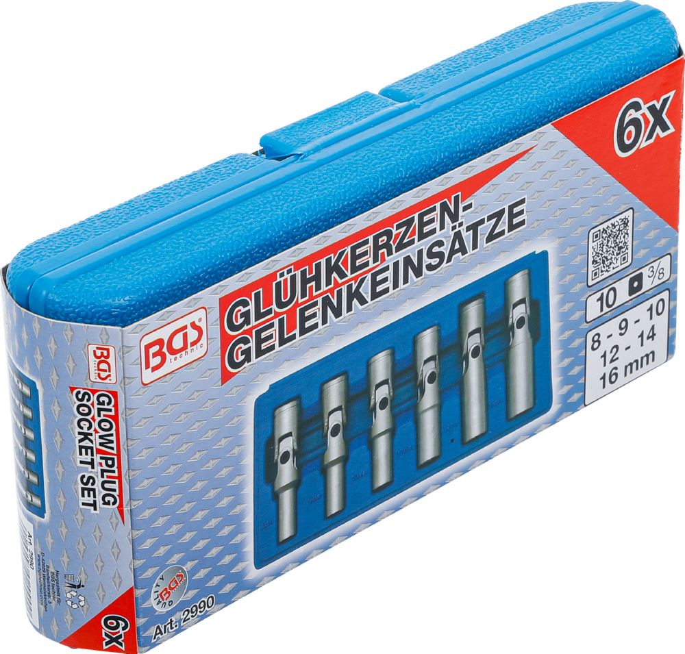 Produktbild BGS Universal Glühkerzen Gelenkschlüssel Satz Sechskant Innenvierkant 10 mm 8-16 mm bild 6