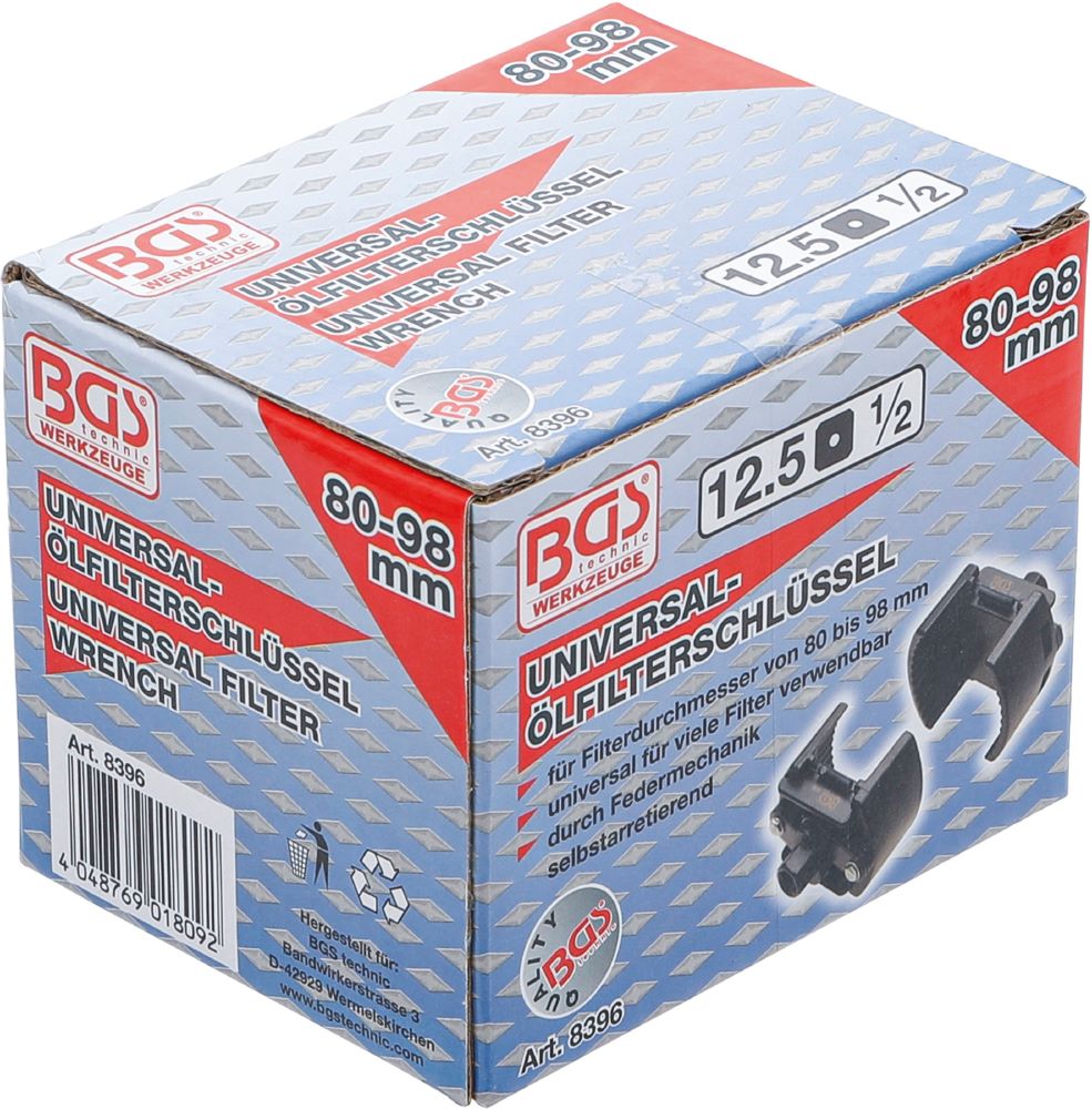 Produktbild Universal Ölfilterschlüssel Antrieb Innenvierkant 1/2 Zoll Durchmesser 80 - 98mm bild 4