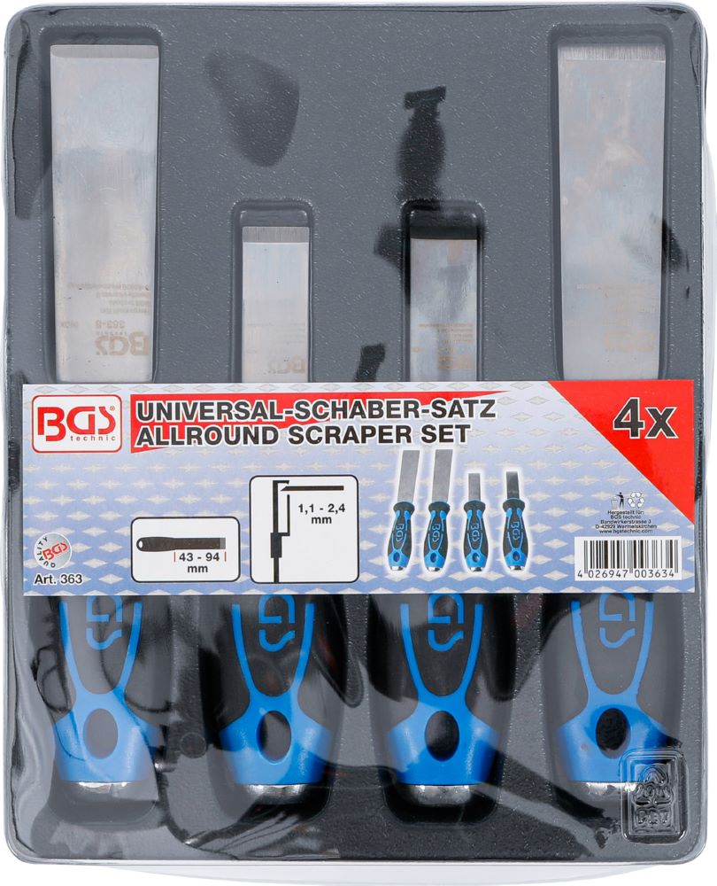 Produktbild BGS Universal Schaber Satz 4 teilig bild 3