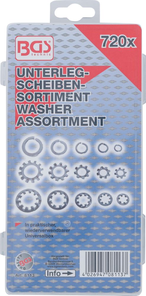 Produktbild Unterlegscheiben Sortiment 720 teilig bild 3