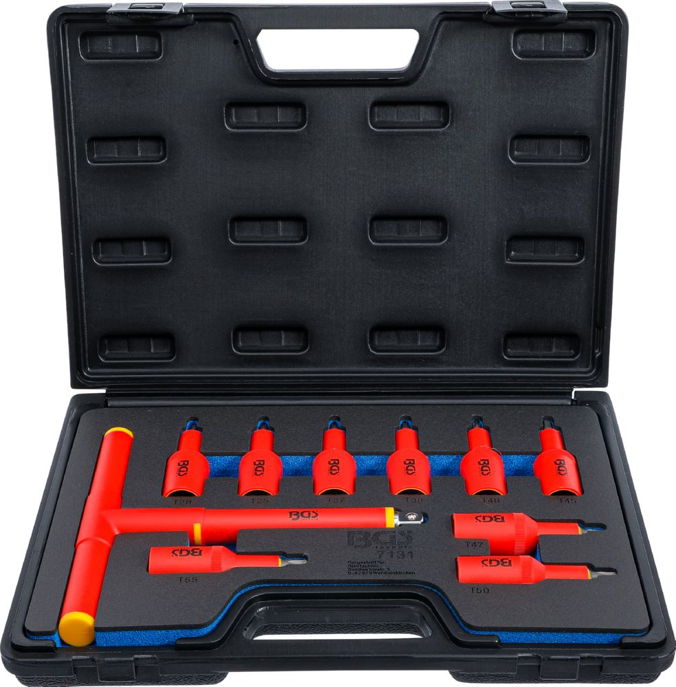 Produktbild BGS VDE Bit Einsatz Satz Antrieb Innenvierkant 1/2 Zoll Torx T20-T55 10 teilig
