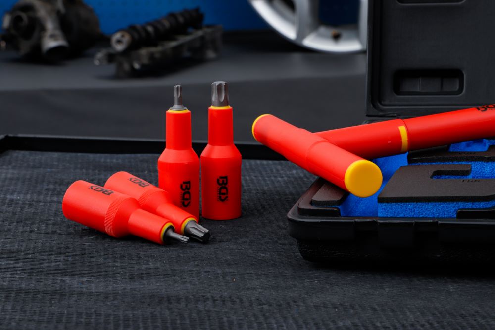 Produktbild VDE Bit Einsatz Satz Antrieb Innenvierkant 1/2 Zoll Torx T20-T55 10 teilig bild 2