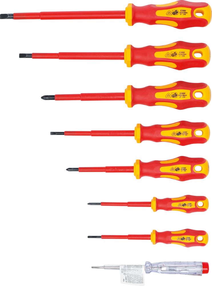 Produktbild BGS VDE Schraubendreher Satz 8 teilig Schlitz/Kreuzschlitz bild 2