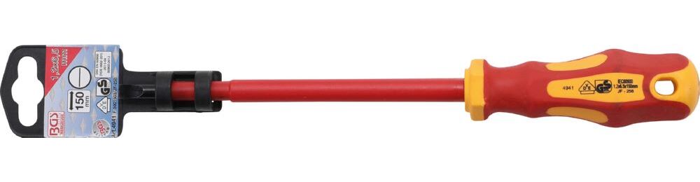 Produktbild BGS VDE Schraubendreher Schlitz 6,5 mm Klingenlänge 150 mm bild 2