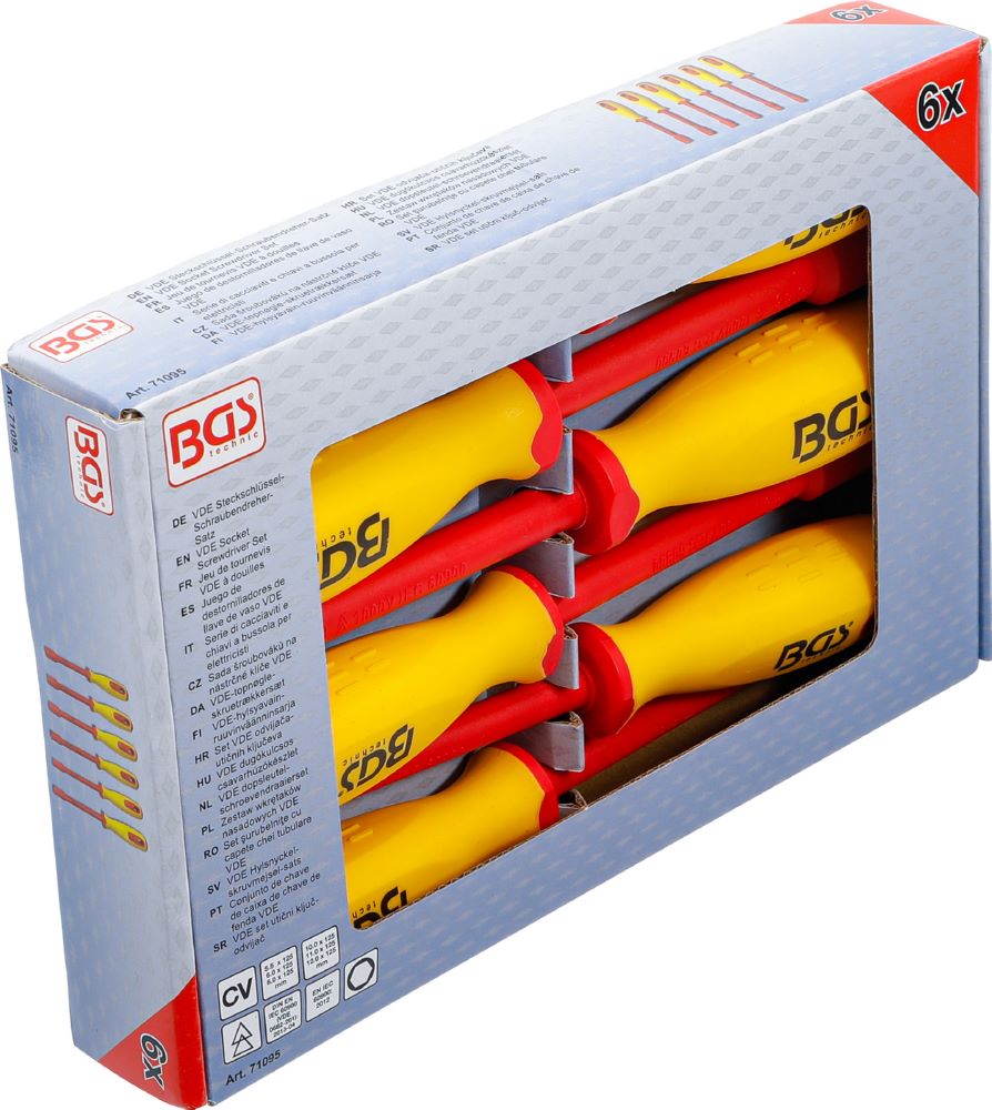 Produktbild BGS VDE Steckschlüssel Schraubendreher Satz Sechskant 5,5 - 12 mm 6 teilig bild 3