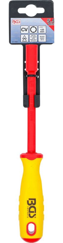 Produktbild BGS VDE Steckschlüssel Schraubendreher Sechskant 5,5 mm Klingenlänge 125 mm bild 3