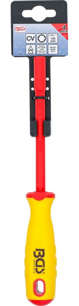 Produktbild BGS VDE Steckschlüssel Schraubendreher Sechskant 4 mm Klingenlänge 125 mm bild 3