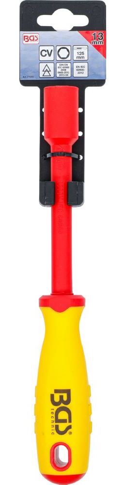 Produktbild BGS VDE Steckschlüssel Schraubendreher Sechskant 13 mm Klingenlänge 125 mm bild 3