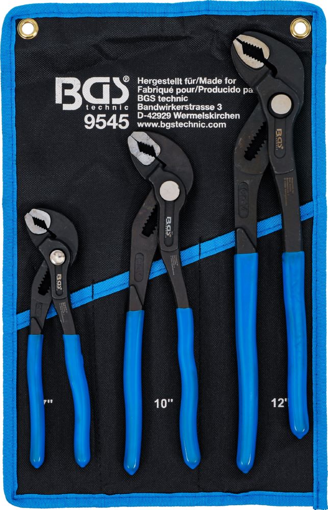Produktbild BGS Wasserpumpenzangen Satz arretierbar 175 / 240 / 300 mm 3 teilig bild 1