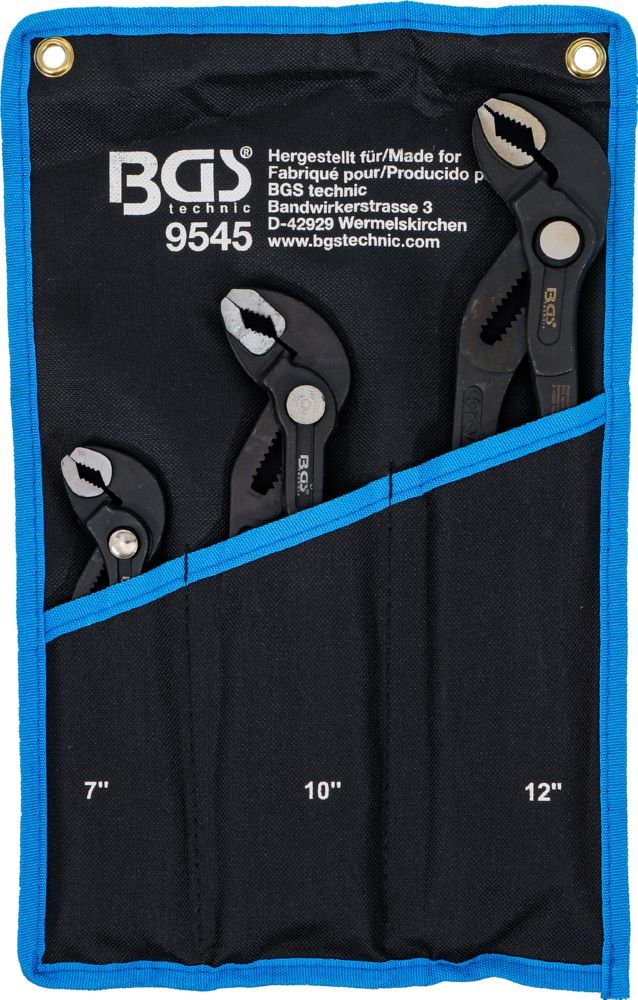 Produktbild BGS Wasserpumpenzangen Satz arretierbar 175 / 240 / 300 mm 3 teilig bild 6